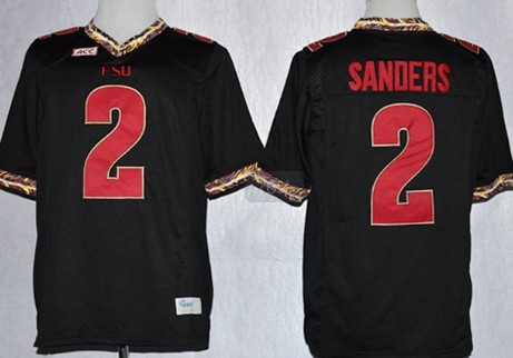 Florida State Seminoles #2 Deion Sanders 2013 Black Jerseys
